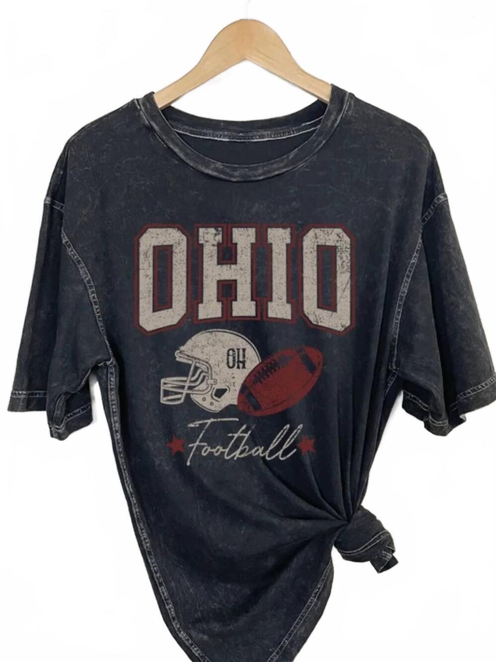 NEW MAKAYLA GRACE women's ohio graphic t shirts in black